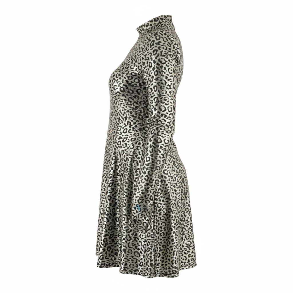 Vestido corte imperio con brillo felino que empodera tu presencia