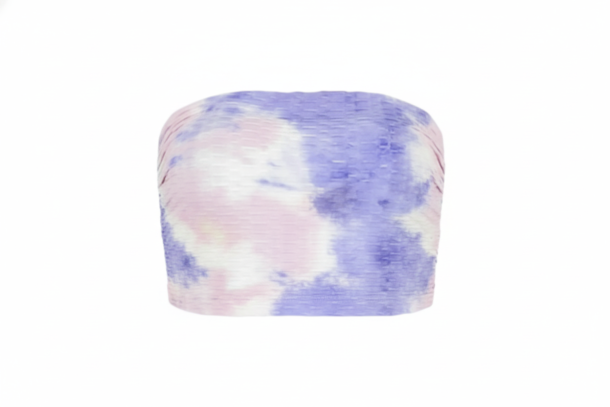 Crop top tipo tubo con estampado vibrante que resalta tu alegría natural