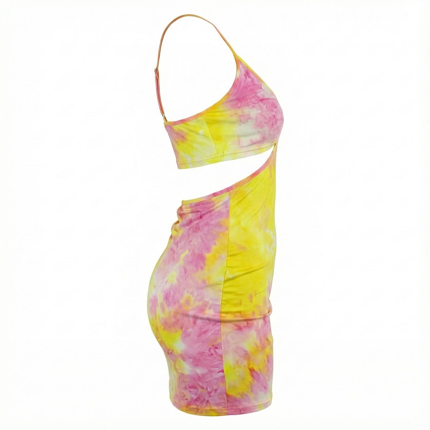 Minivestido de tirantes que realza tu figura con un toque vibrante y sensual