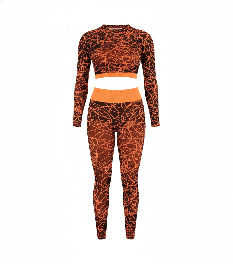 Conjunto deportivo largo con control que realza y estiliza tu silueta