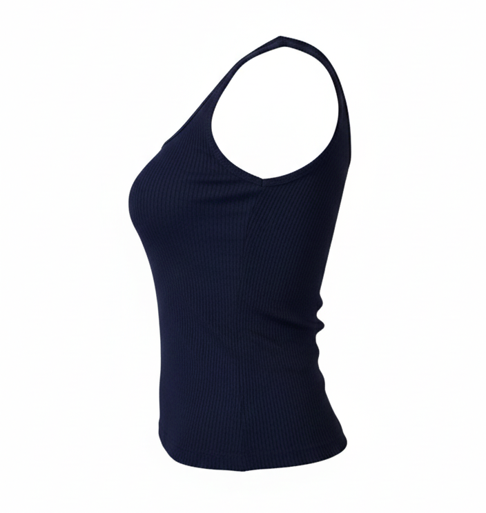 Blusa sin mangas con escote cuadrado que realza tus hombros con frescura