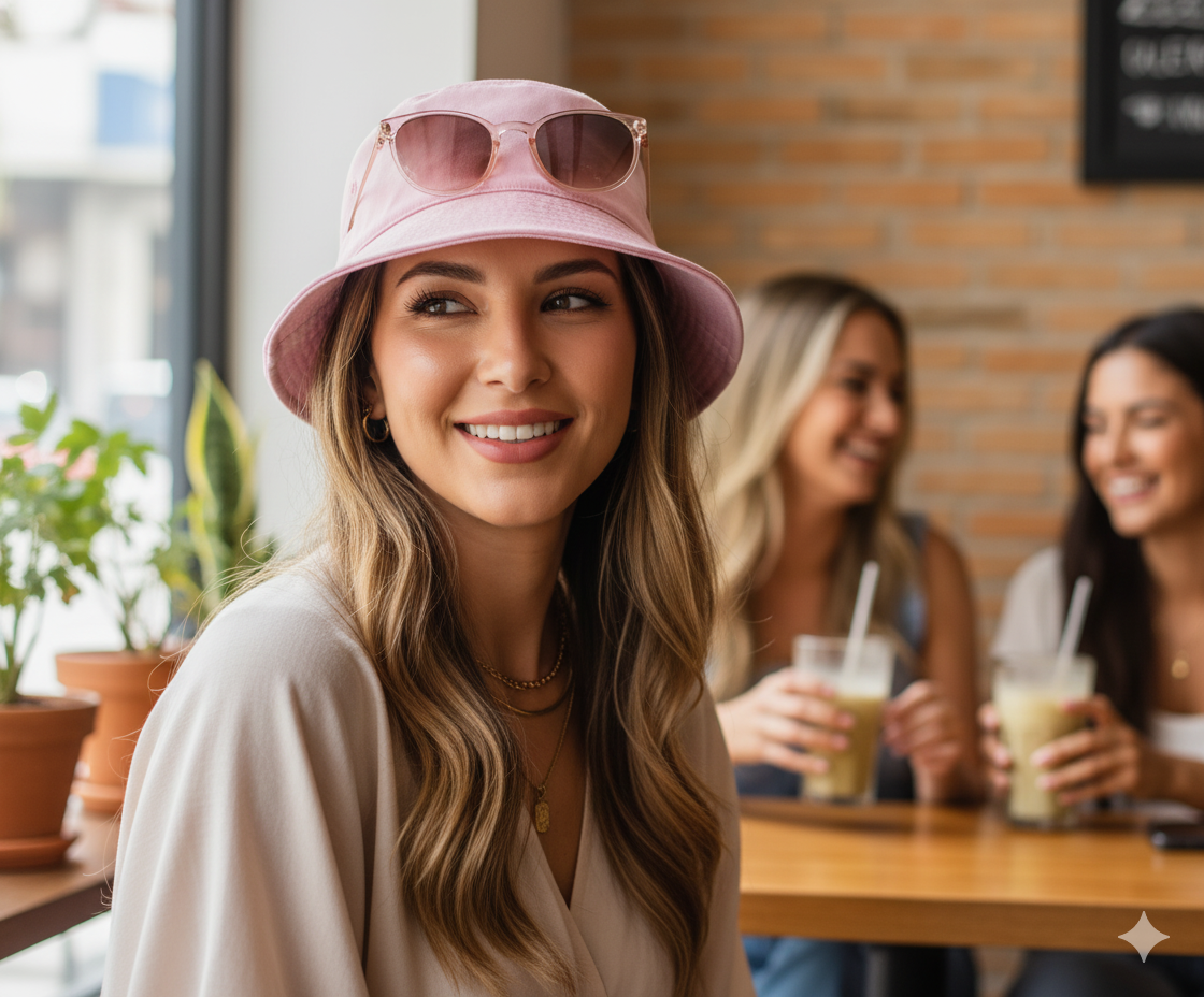 Sombrero bucket que ilumina tu look con frescura y actitud