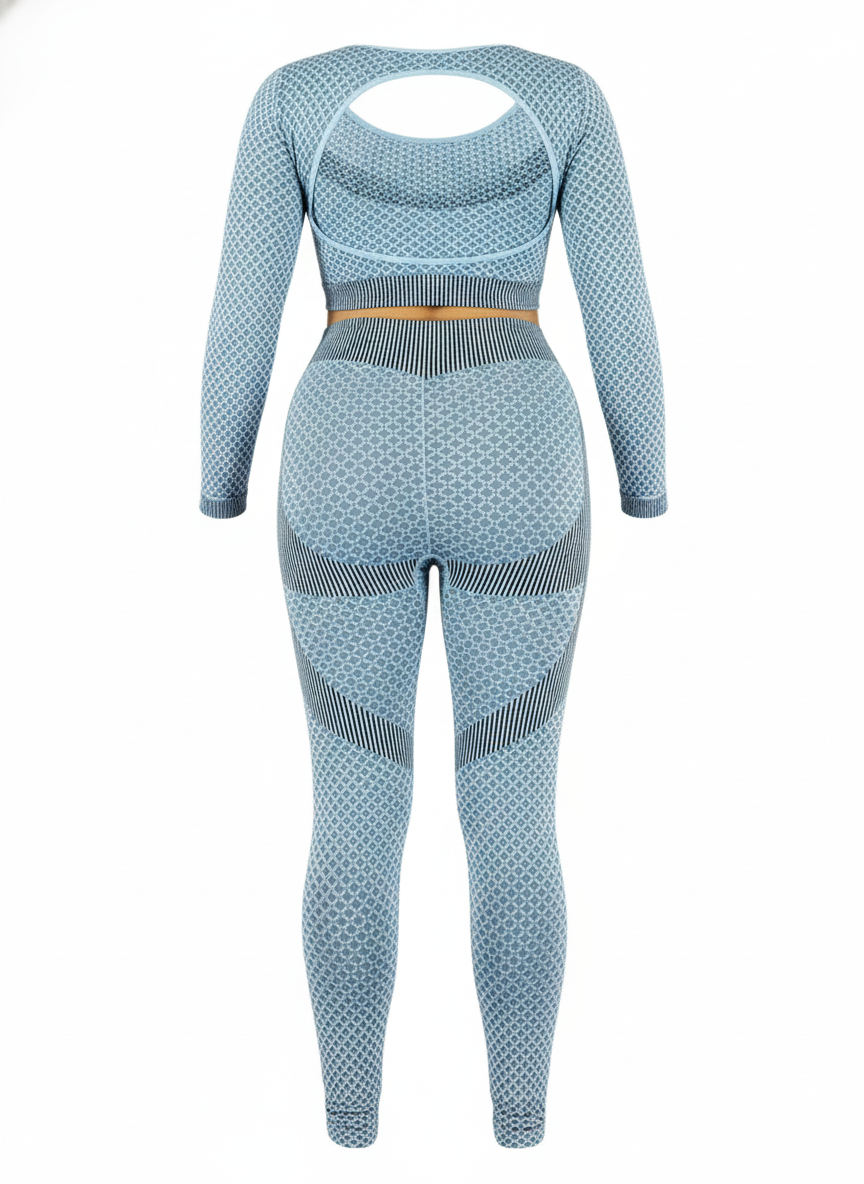 Conjunto deportivo con soporte estructurado y espalda descubierta que realza tu figura