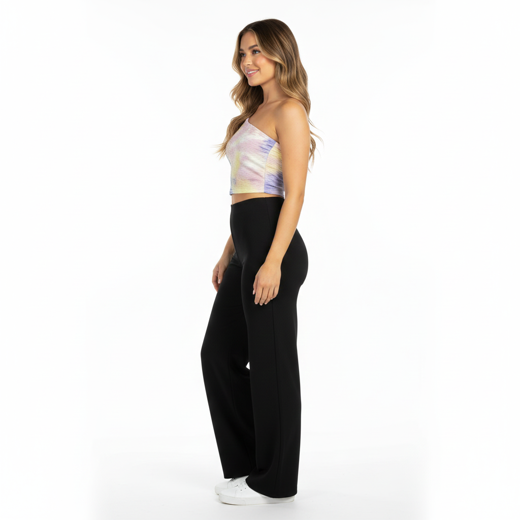 Crop top tipo tubo con estampado vibrante que resalta tu alegría natural