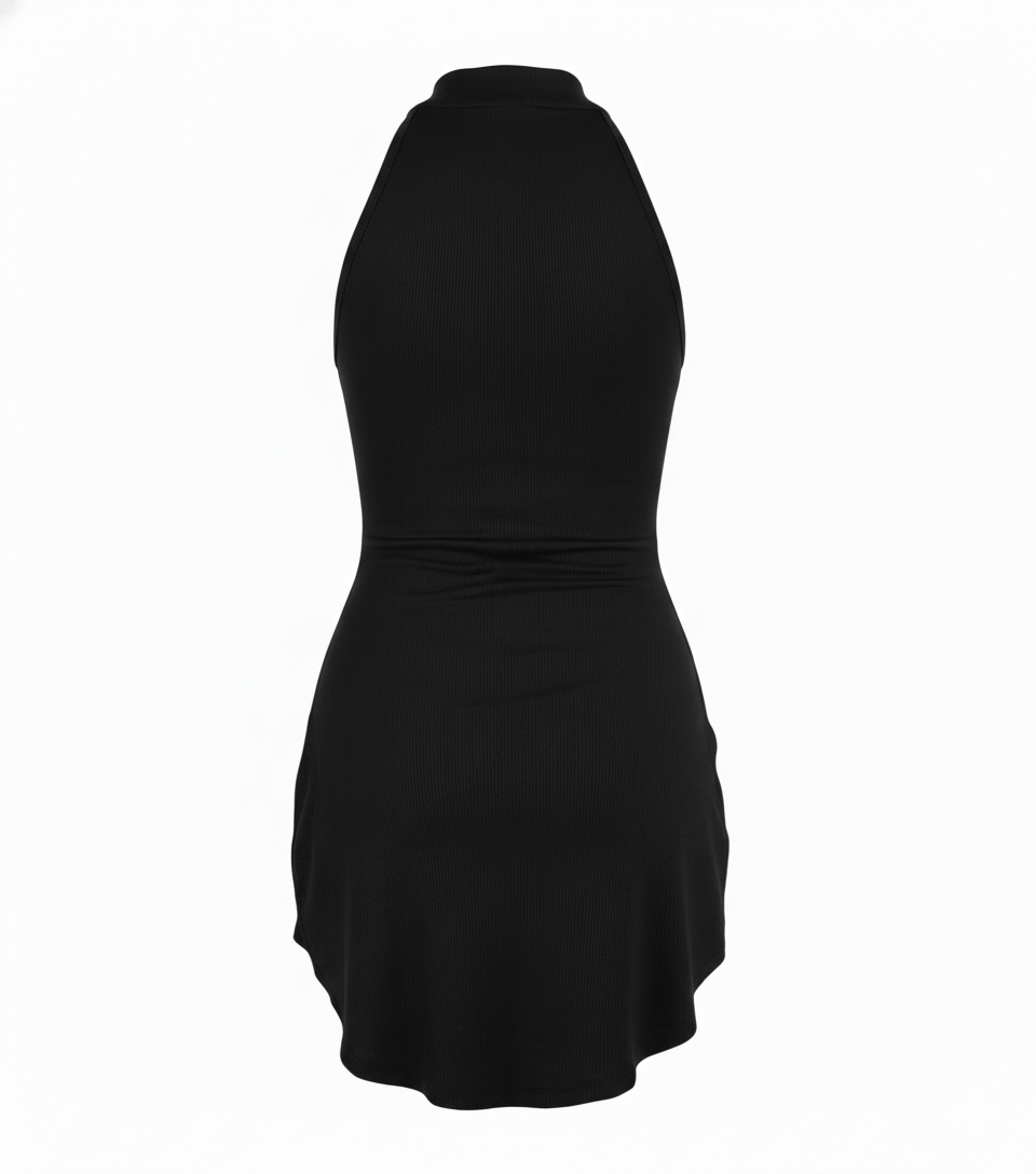 Minivestido sin mangas con corte que realza tu figura