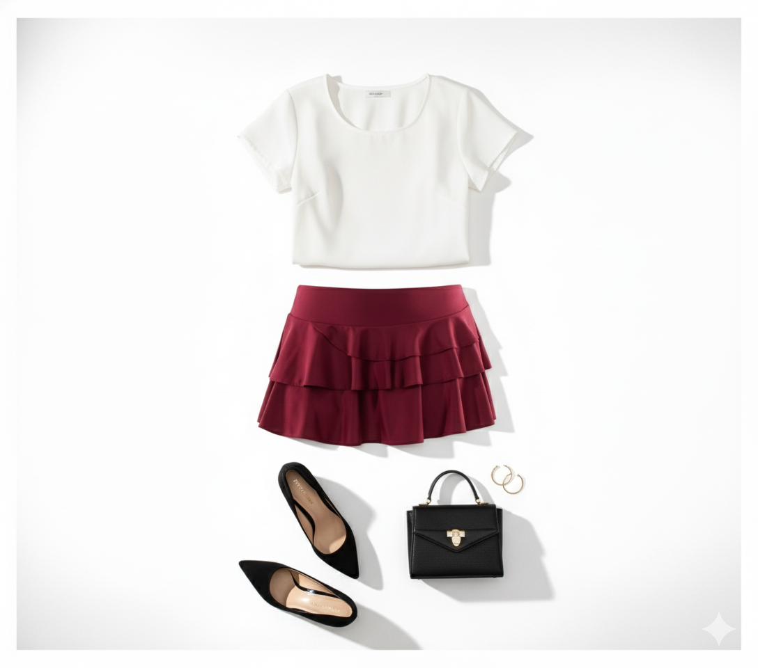 Minifalda con vuelo que aporta movimiento y coquetería a tu silueta