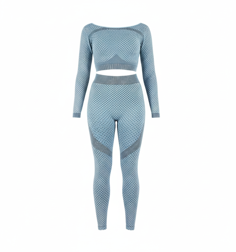 Conjunto deportivo con soporte estructurado y espalda descubierta que realza tu figura