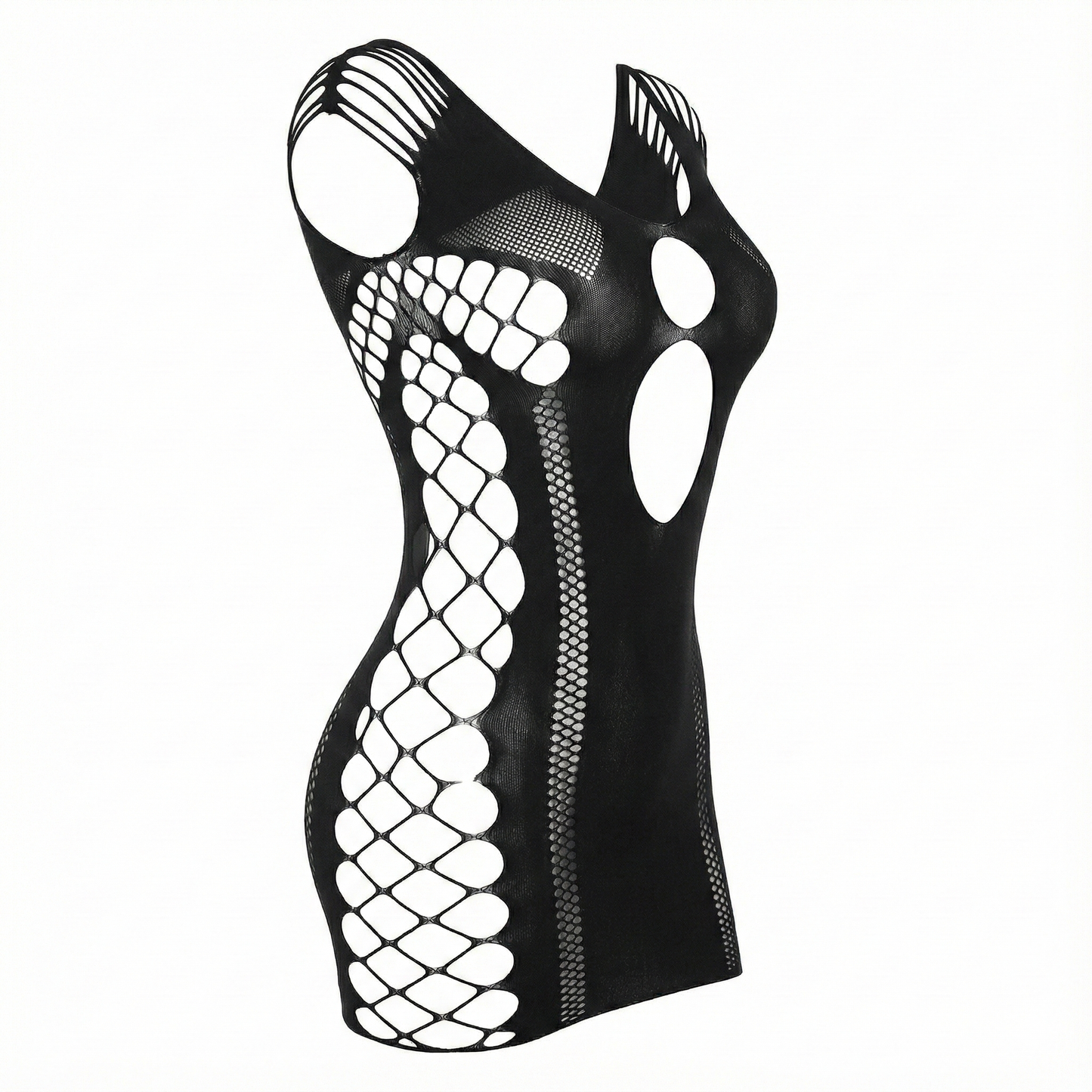 Minivestido de malla que potencia tu figura con audacia sensual