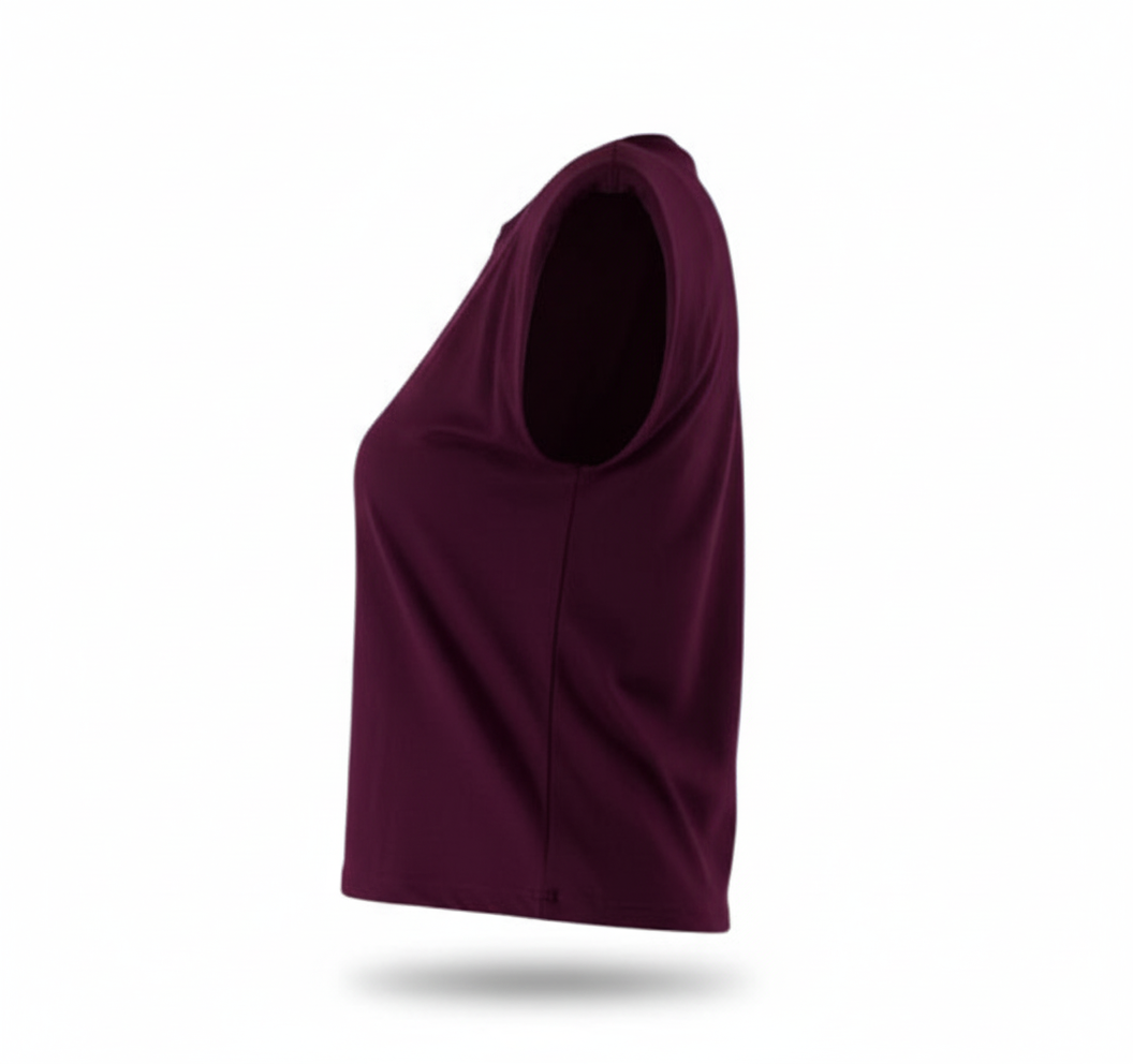 Blusa sin mangas con hombros marcados que estiliza tu torso
