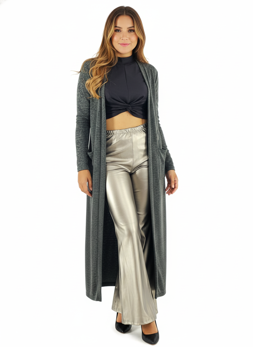 Ensamble largo que estiliza tu silueta con elegancia sutil