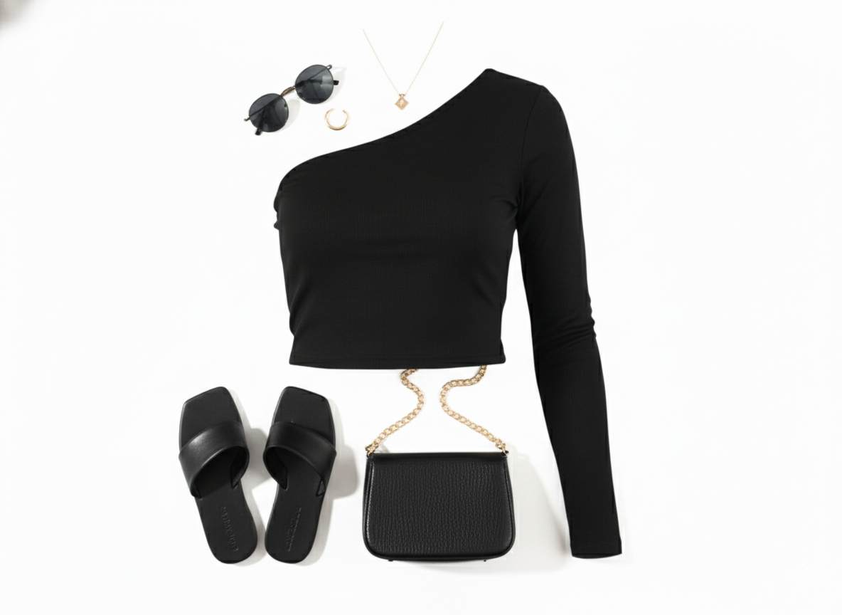 Blusa asimétrica con volumen que resalta tu lado atrevido