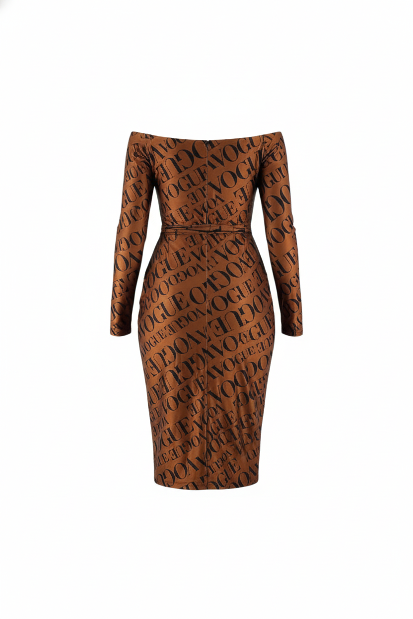 Vestido largo tipo lápiz con caída que realza tu silueta