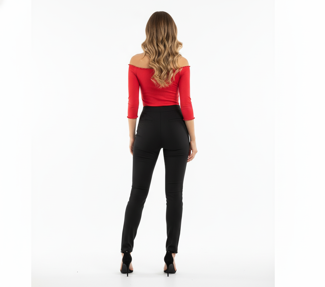 Pantyblusa con hombros descubiertos y cremallera que enmarca tu figura