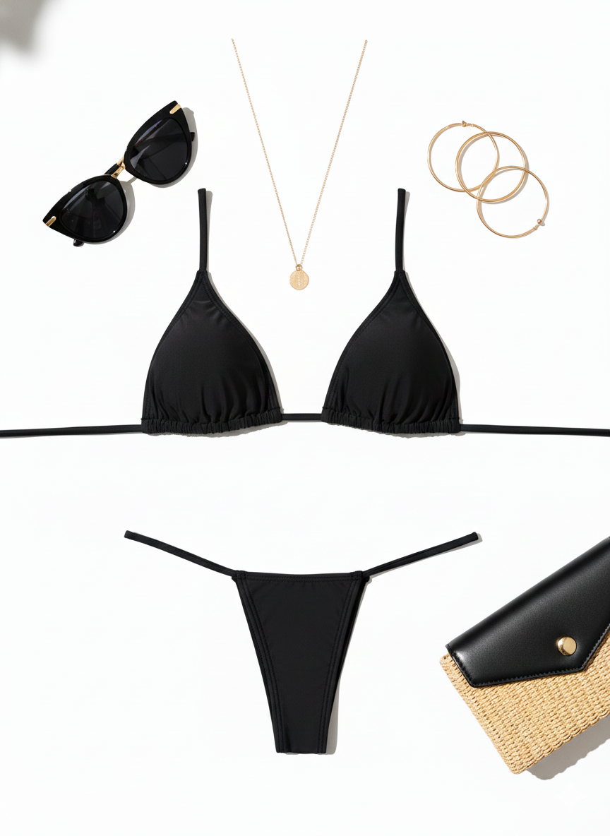 Bikini tanga de lencería que revela con osadía tu confianza total