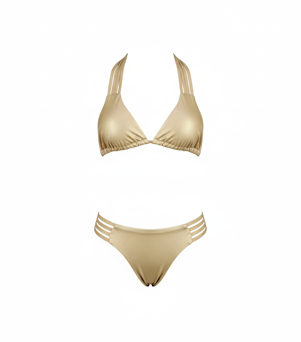 Bikini de dos piezas con pañoleta que resalta tu figura con estilo sensual y versátil