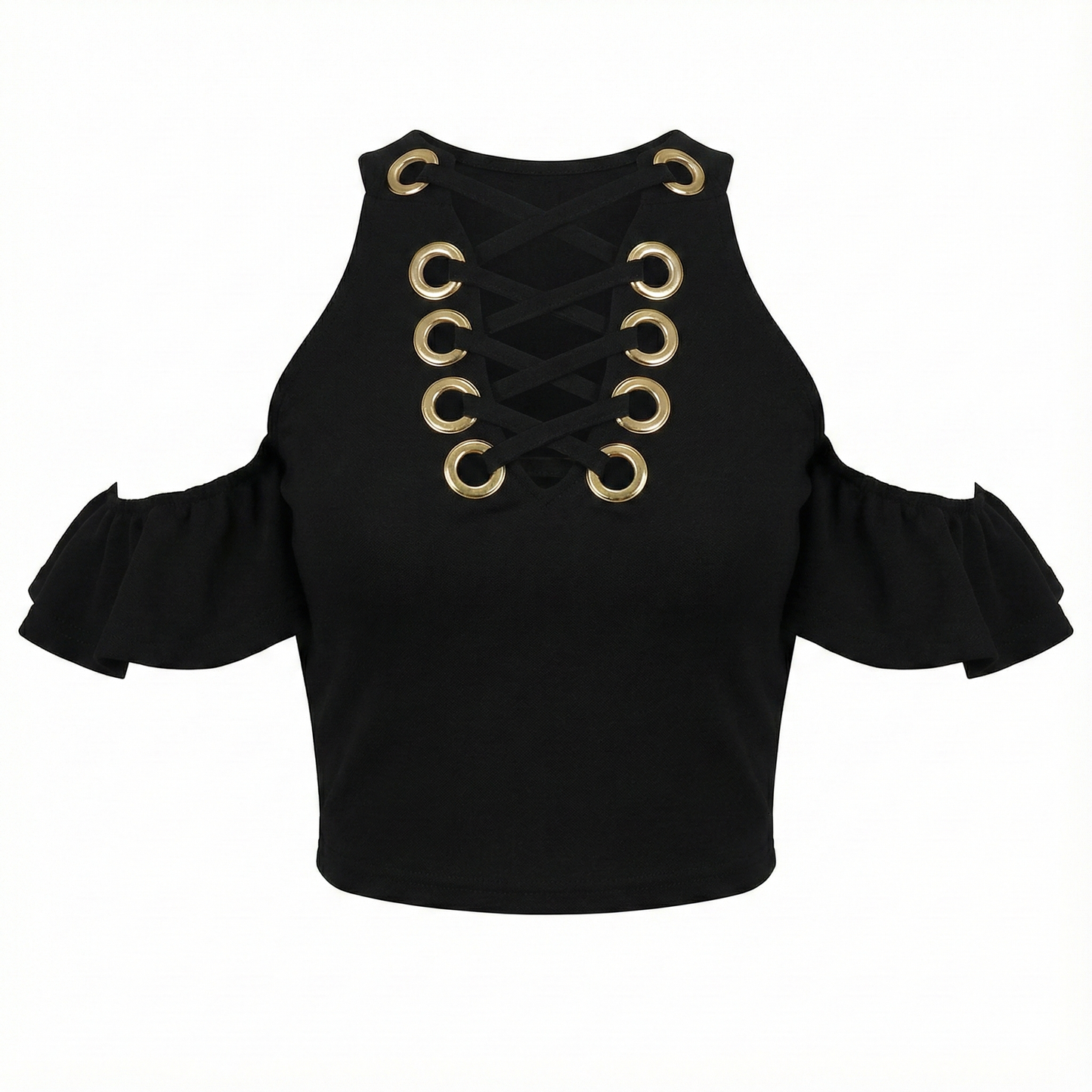 Blusa corta con hombros descubiertos que resalta tu personalidad