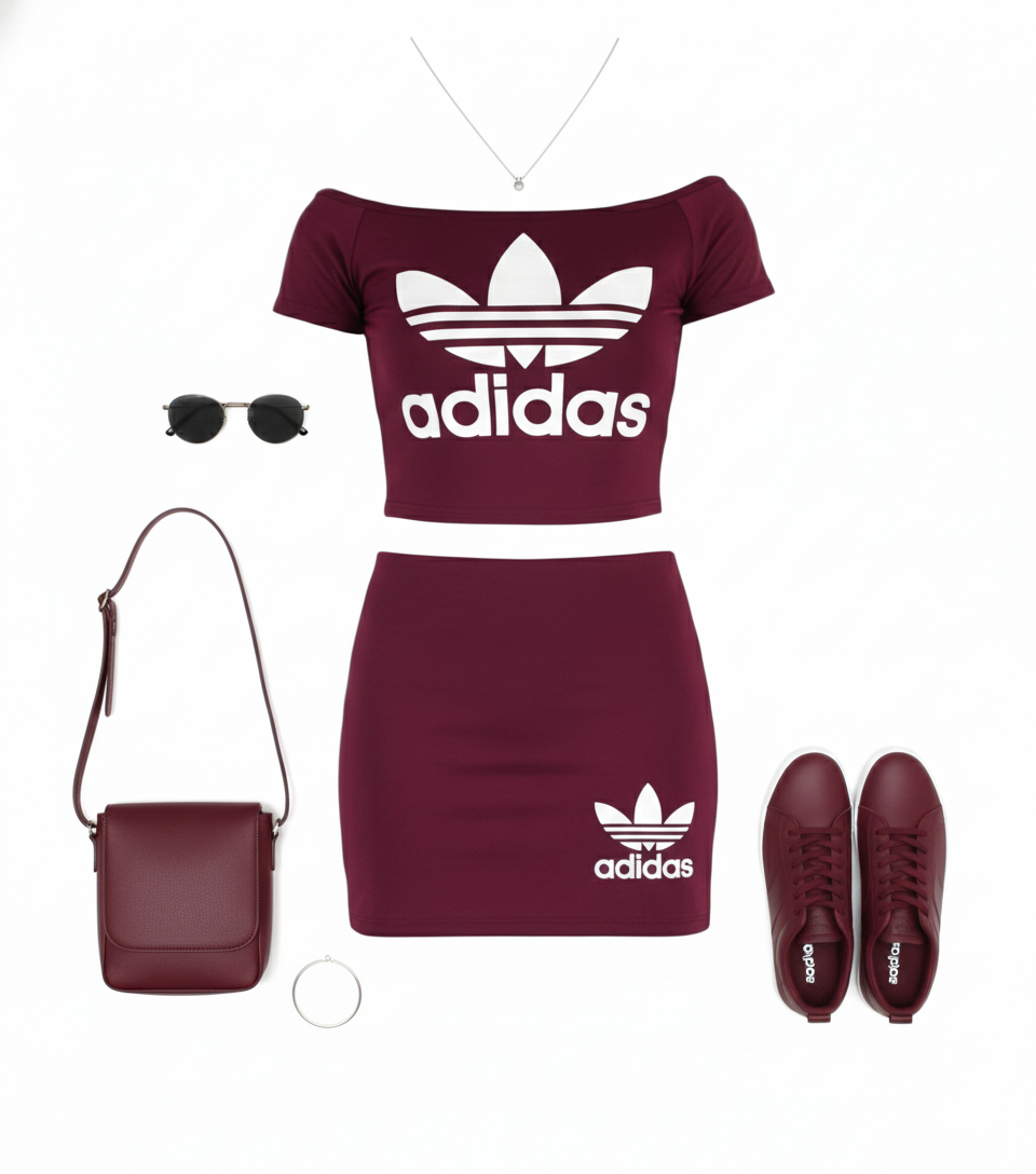 Conjunto deportivo tipo falda con top que estiliza y resalta tu actitud