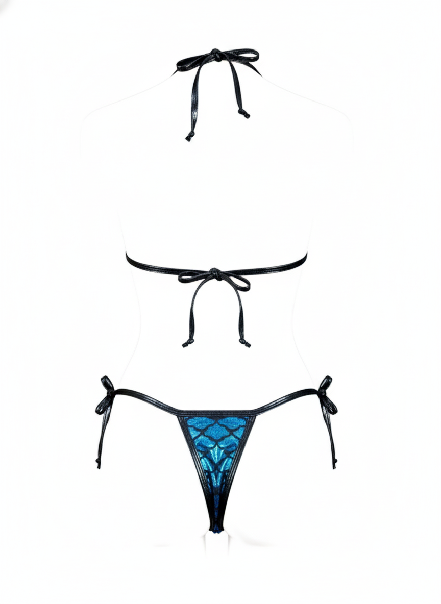 Bikini con brillo escamoso que enciende tu lado más atrevido