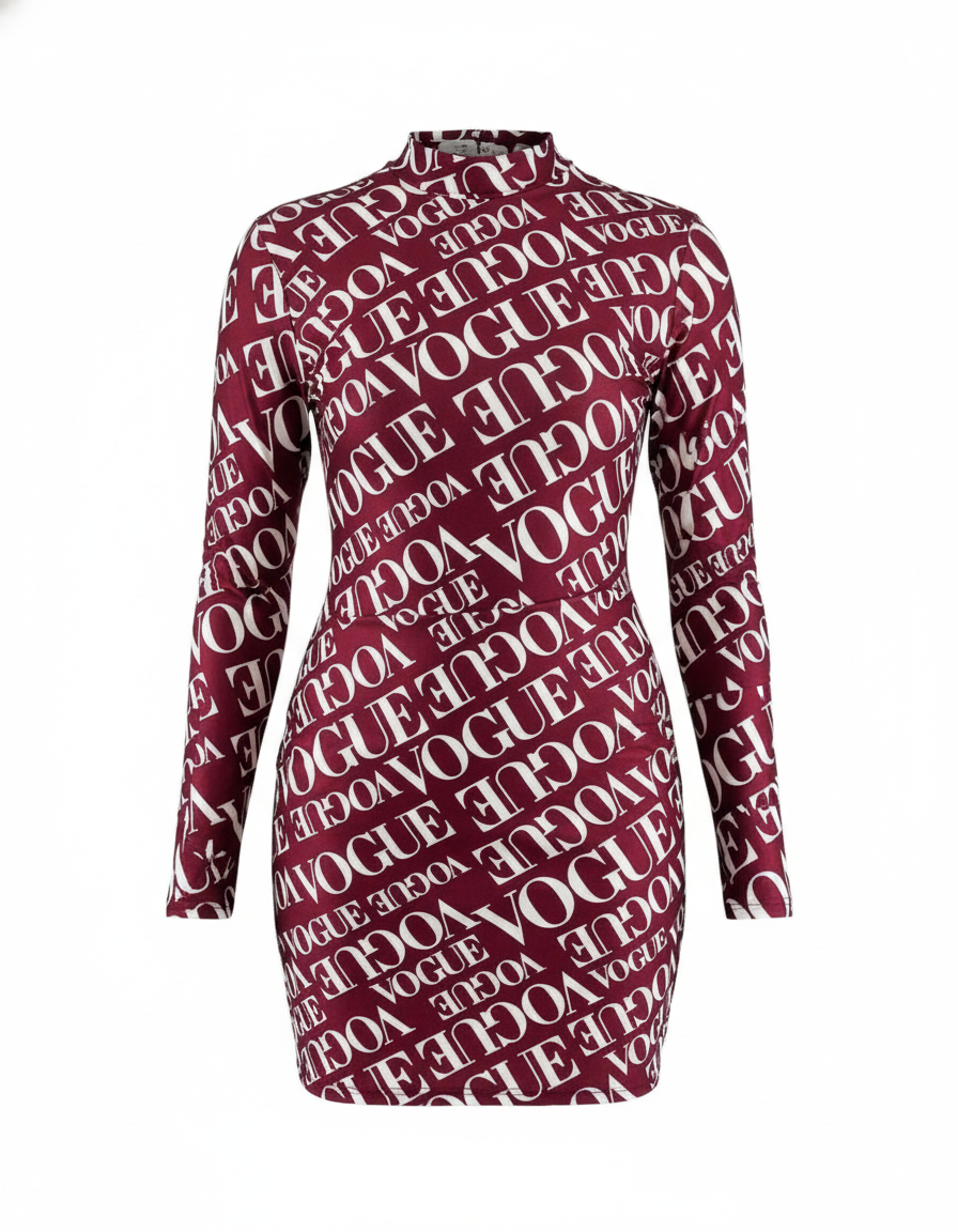 Minivestido con cuello tortuga que define tu silueta con elegancia audaz