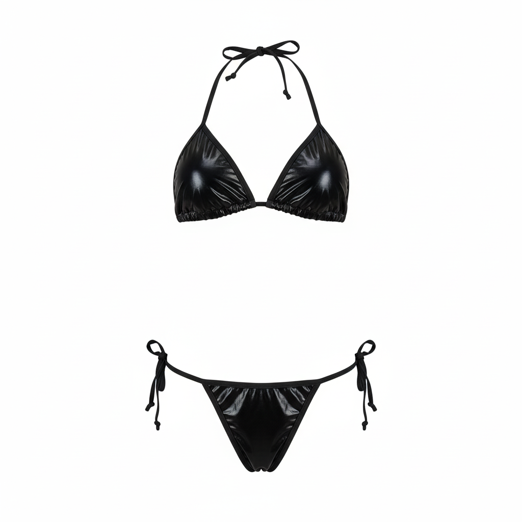 Bikini metálico con fruncido que potencia tu lado atrevido