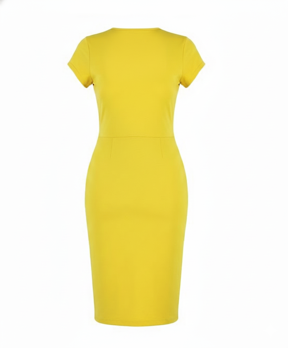 Vestido tipo lápiz con bolsillos que define tu silueta con elegancia funcional