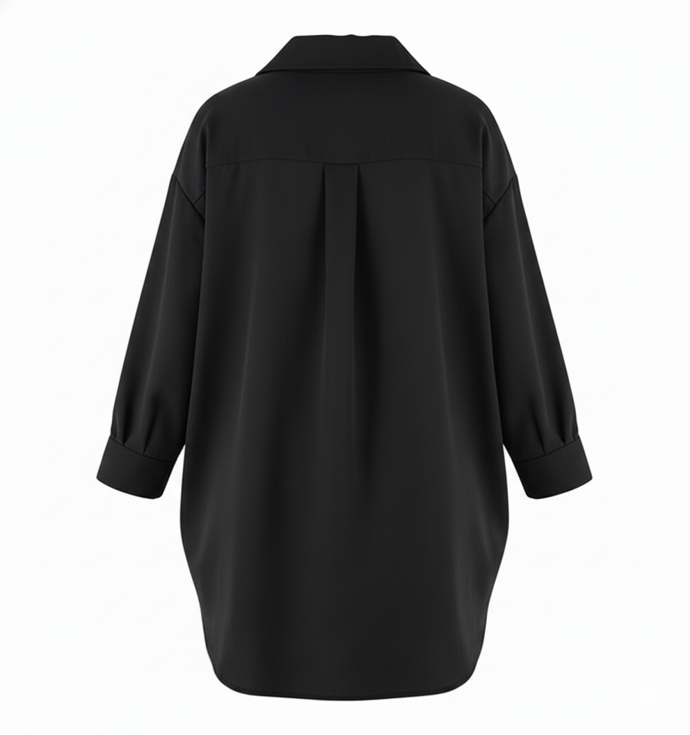 Blusa oversize tipo camisa para un look relajado y moderno