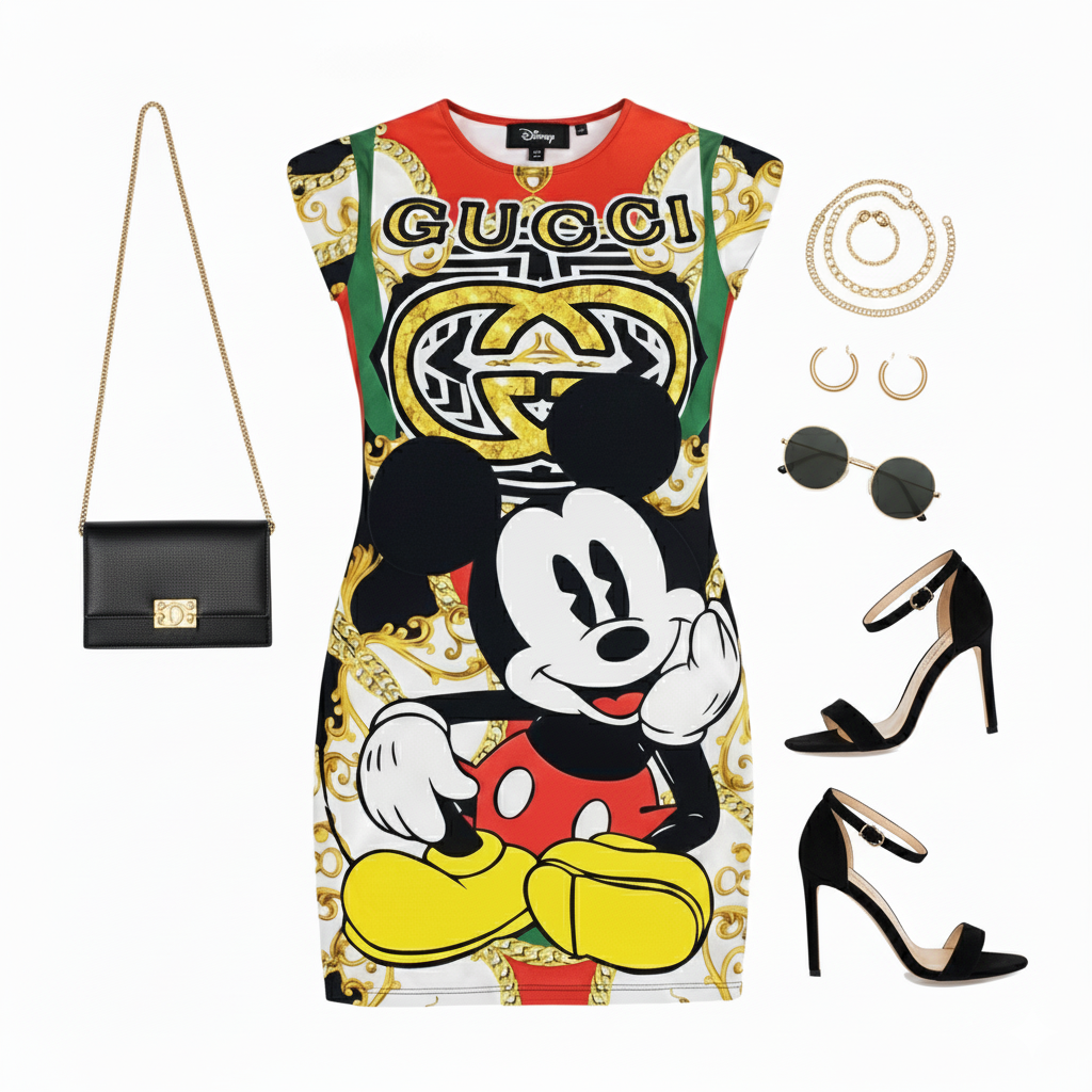 Minivestido estampado que proyecta diversión con estilo