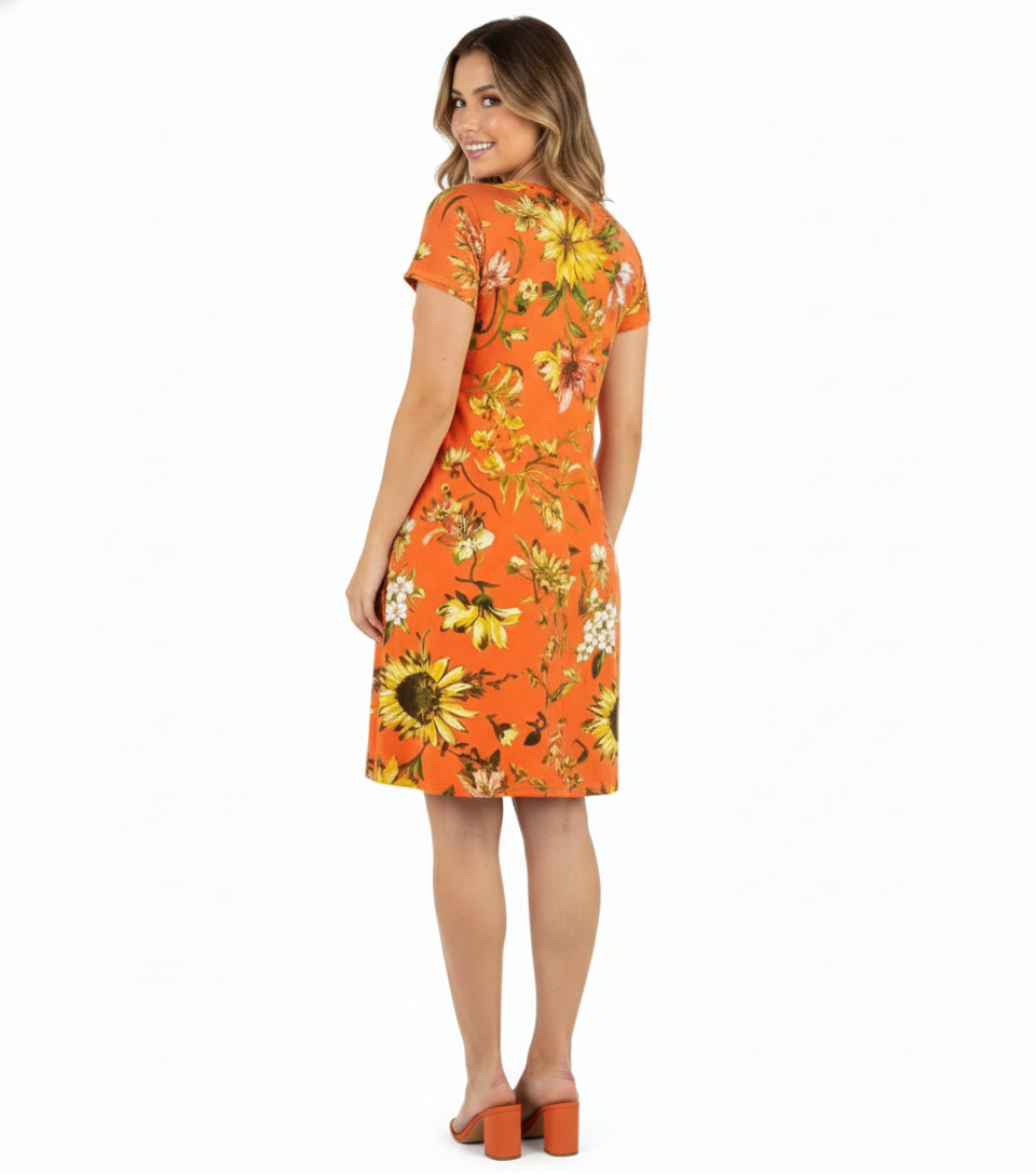 Vestido corte imperio con caída ligera que afina tu silueta