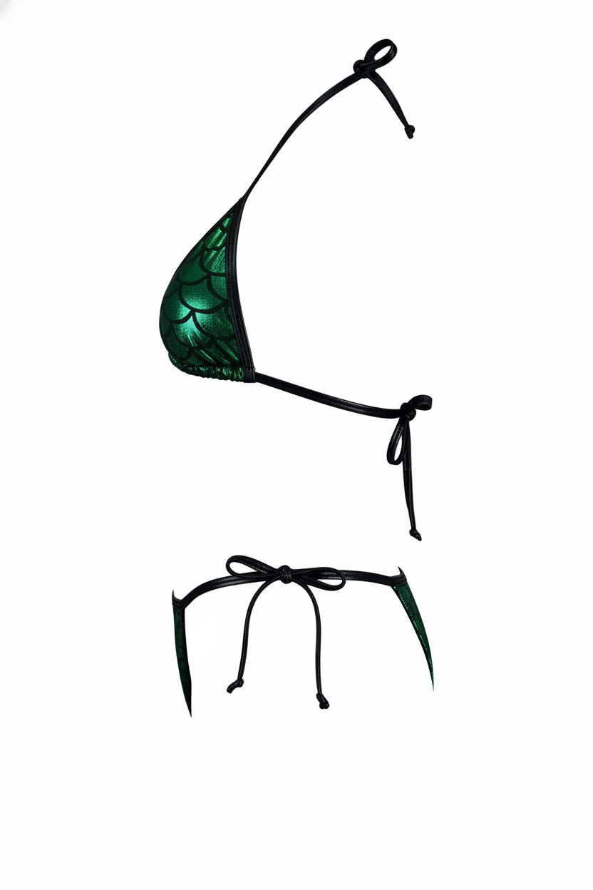 Bikini con brillo escamoso que enciende tu lado más atrevido