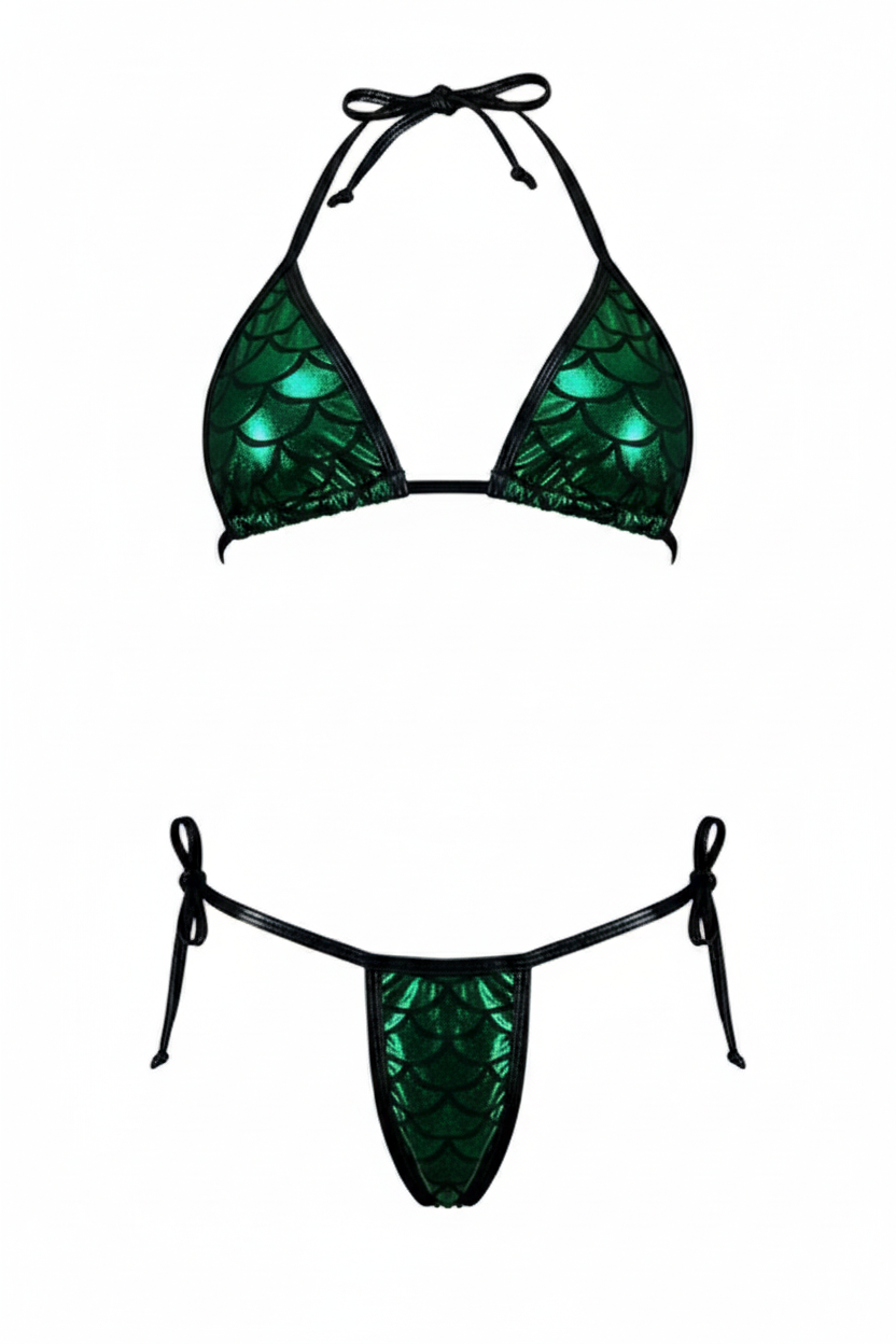 Bikini con brillo escamoso que enciende tu lado más atrevido