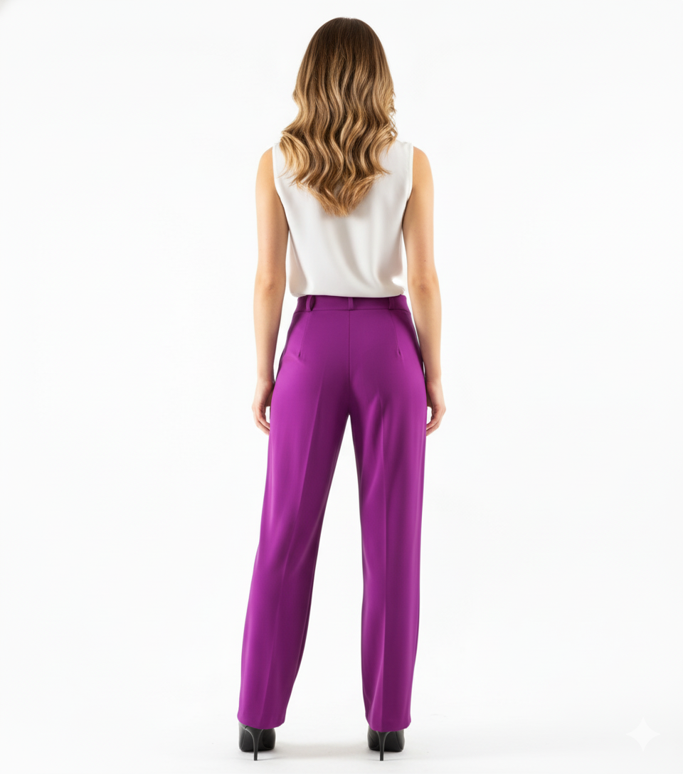 Pantalón recto con caída elegante que estiliza tu silueta