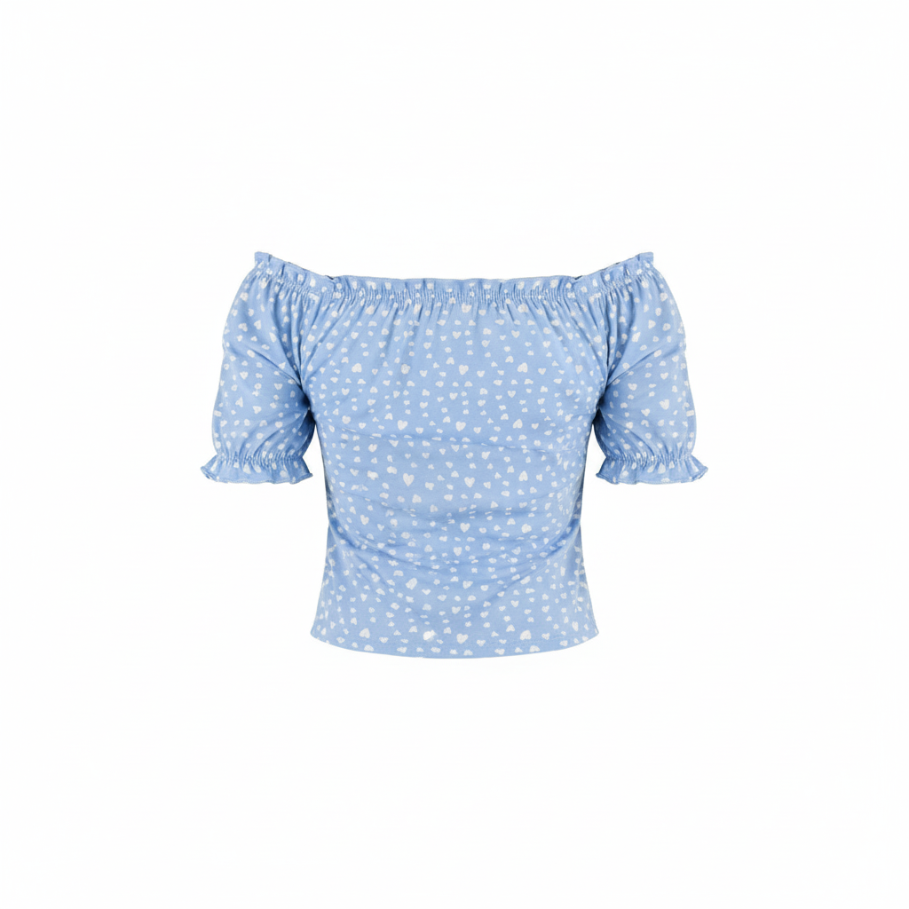 Blusa manga corta con fruncido que resalta tu feminidad natural
