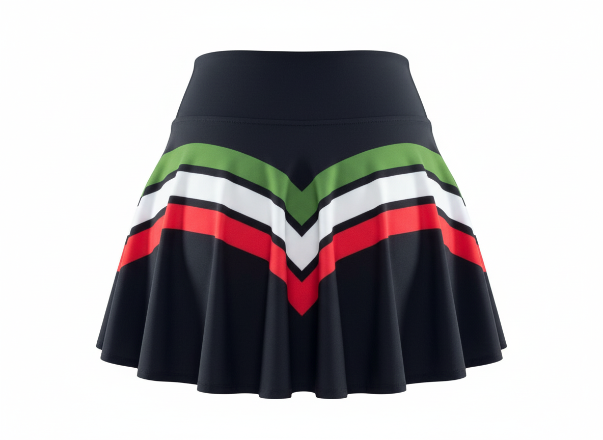 Falda short deportiva con estampado patriótico que resalta tu movimiento