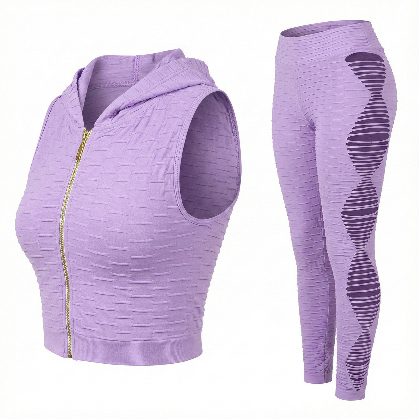 Conjunto deportivo con rombos laterales que estiliza tu figura al moverte