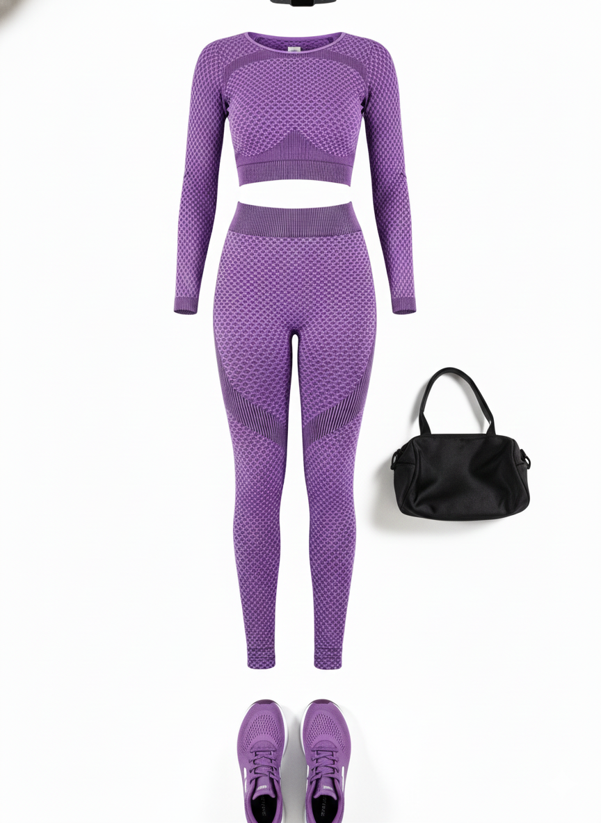Conjunto deportivo con soporte estructurado y espalda descubierta que realza tu figura