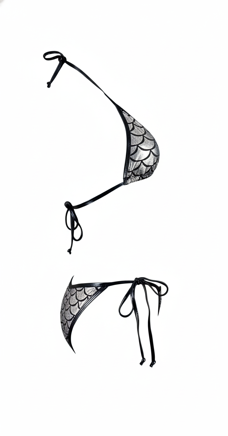 Bikini con brillo escamoso que enciende tu lado más atrevido