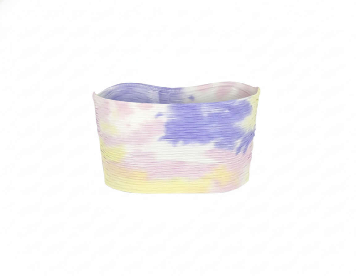 Crop top tipo tubo con estampado vibrante que resalta tu alegría natural