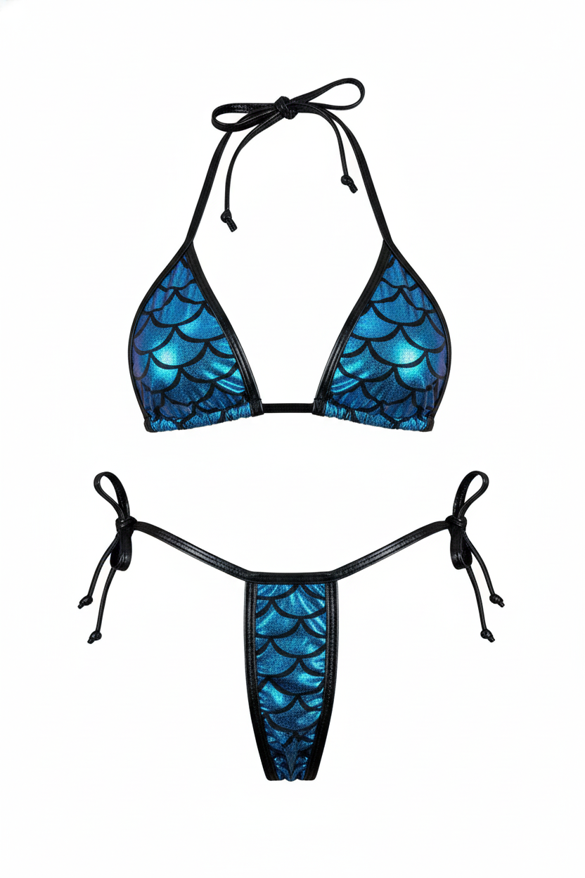 Bikini con brillo escamoso que enciende tu lado más atrevido