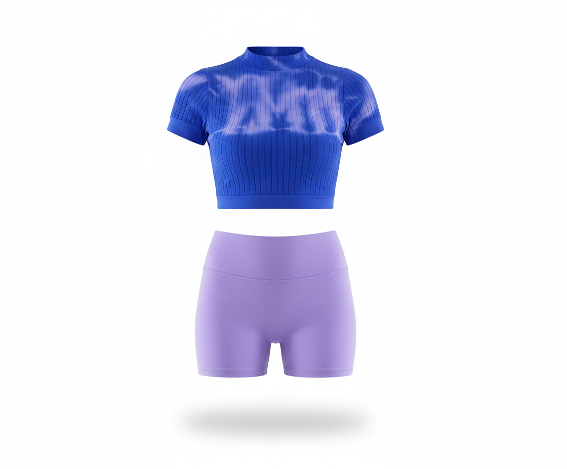 Conjunto deportivo con short ajustado que estiliza tu figura