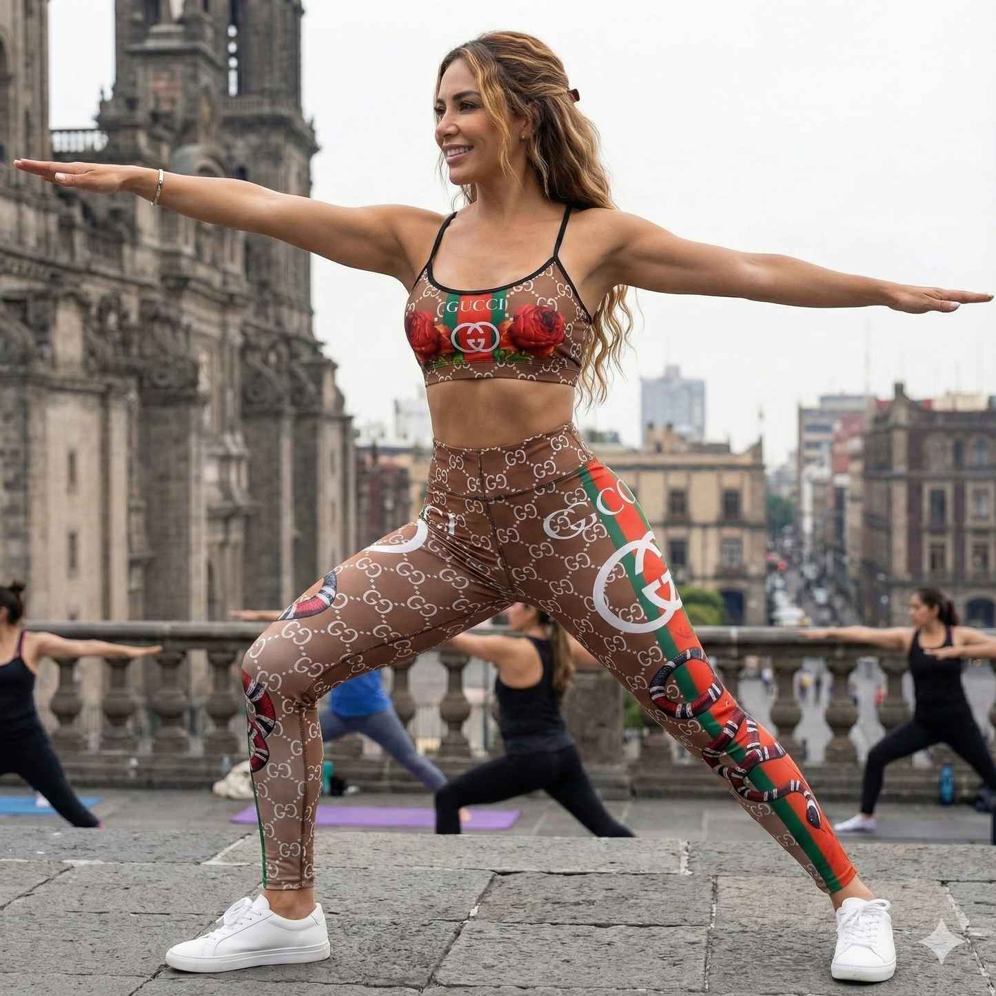 Conjunto deportivo con estampado que define tu figura con actitud