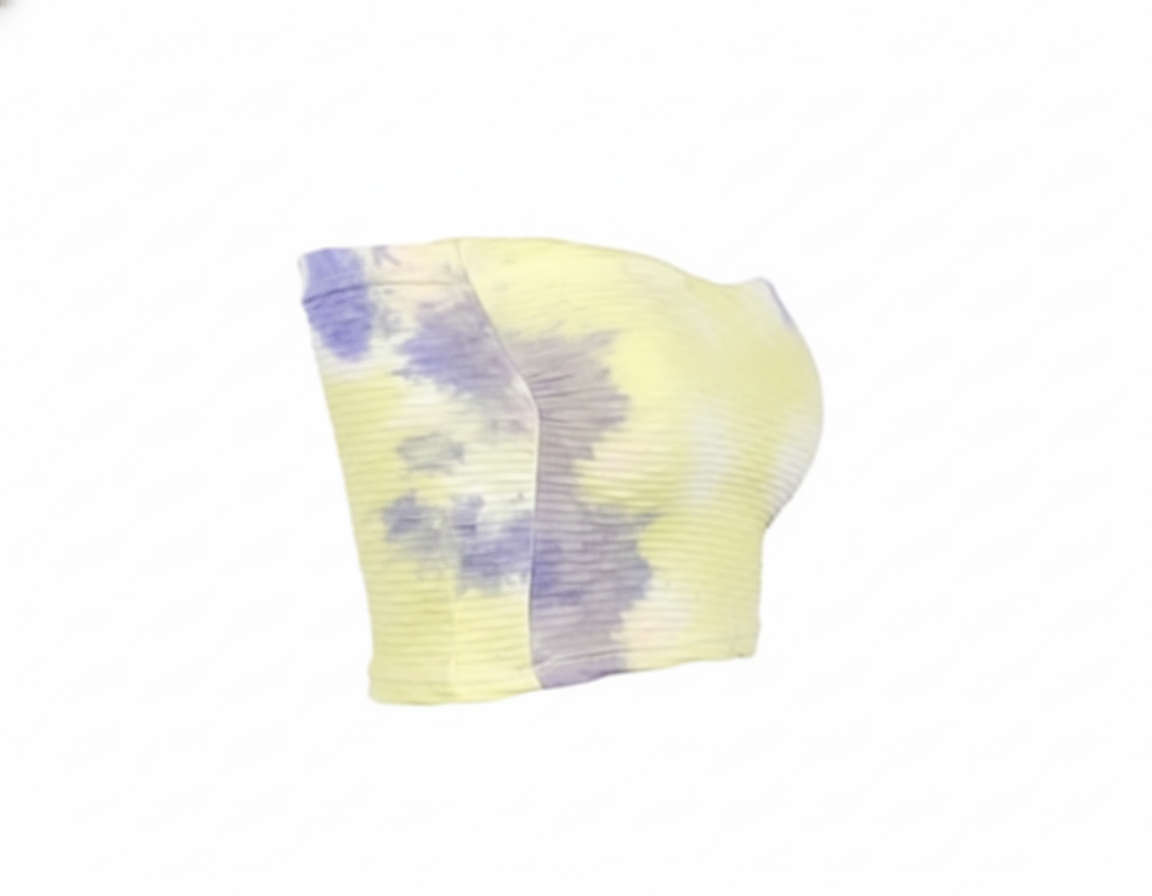 Crop top tipo tubo con estampado vibrante que resalta tu alegría natural