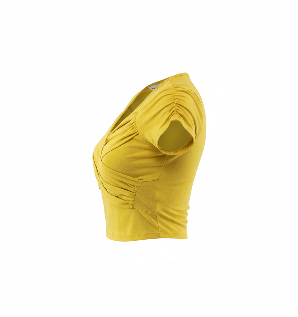 Blusa cruzada con hombros descubiertos que resalta tu figura con frescura