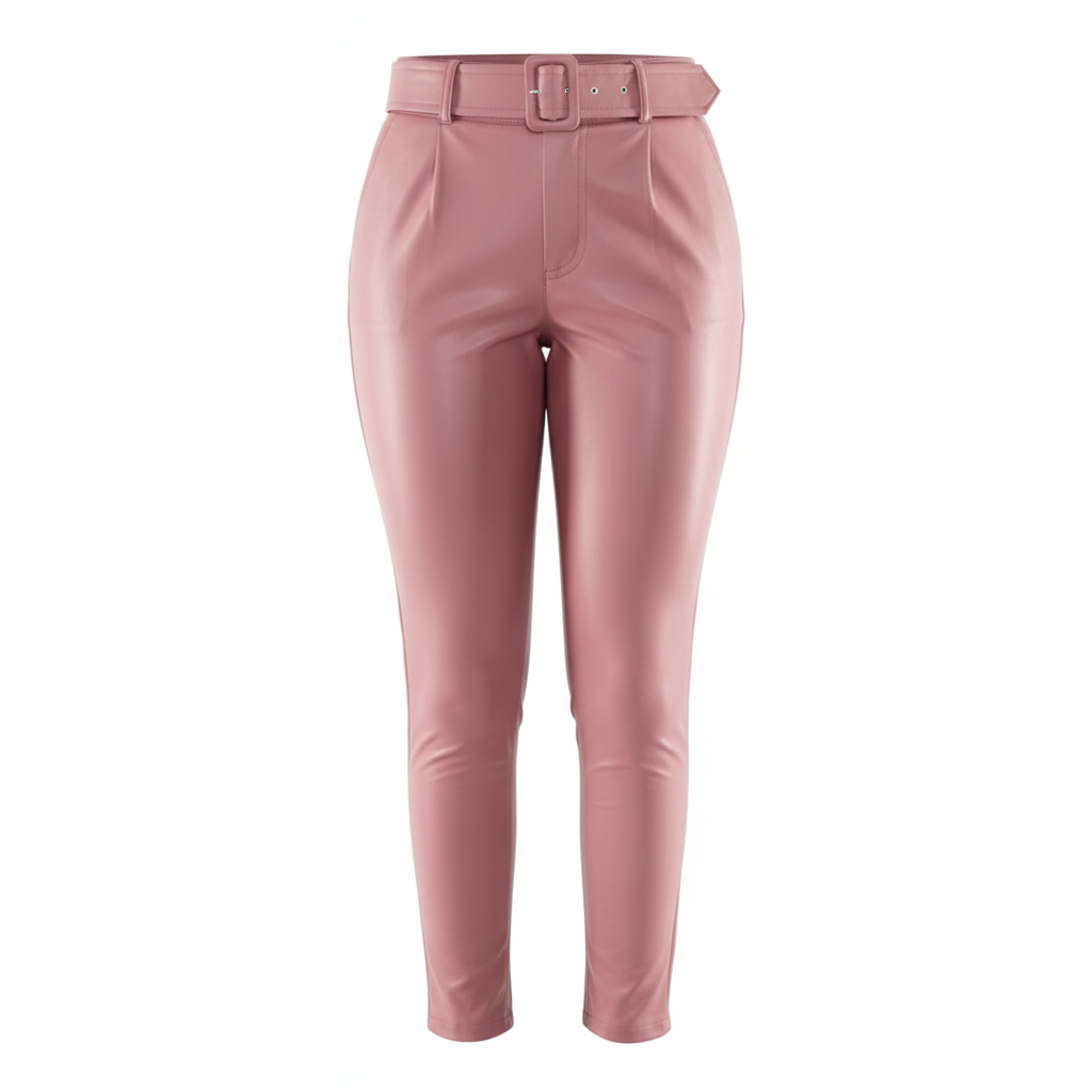 Pantalón cargo satinado con caída fluida y efecto visual vibrante