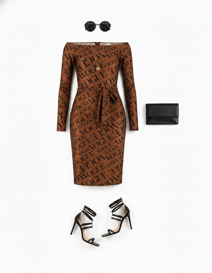 Vestido largo tipo lápiz con caída que realza tu silueta