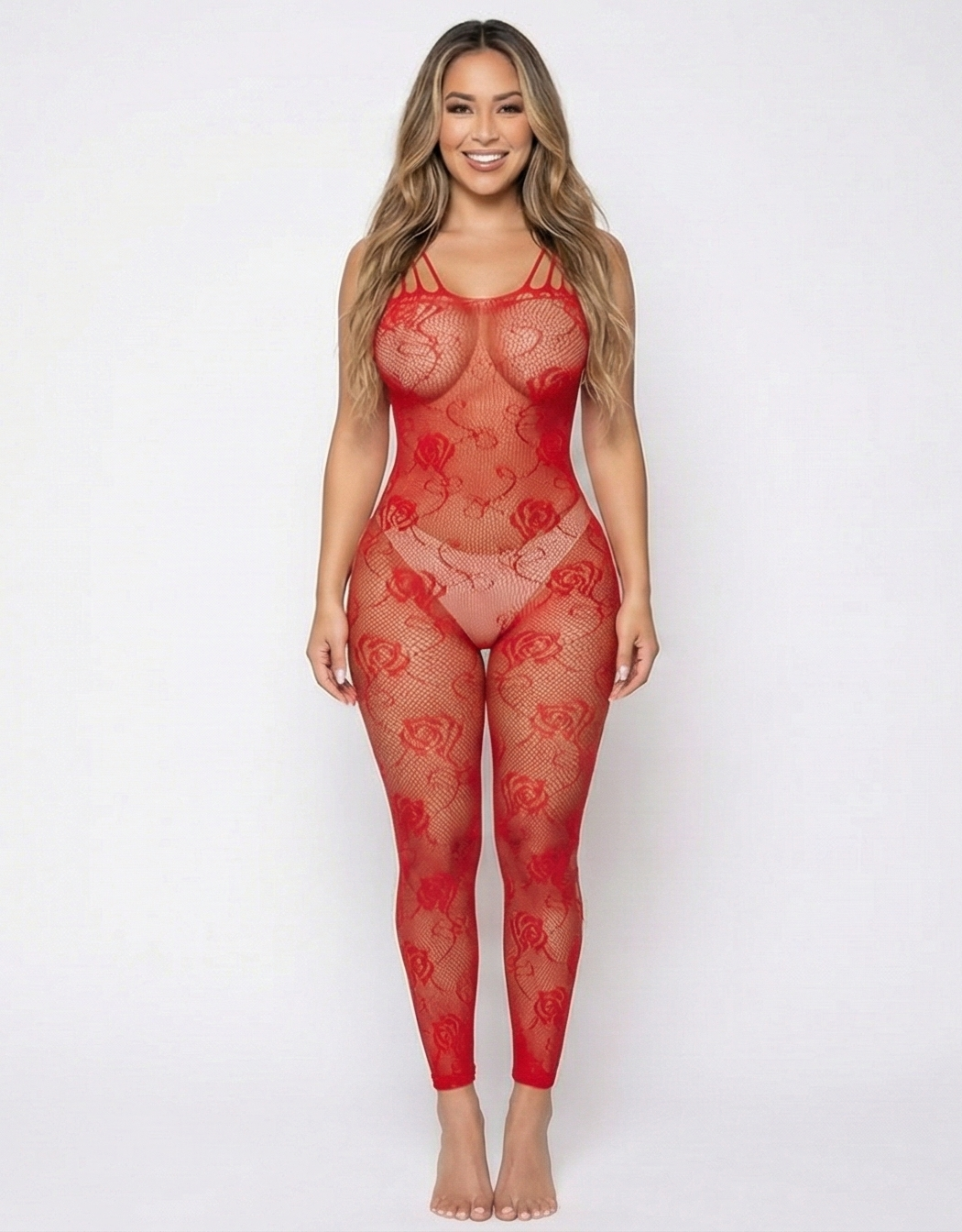 Body teddy largo con encaje que acentúa tus curvas con sensualidad artística