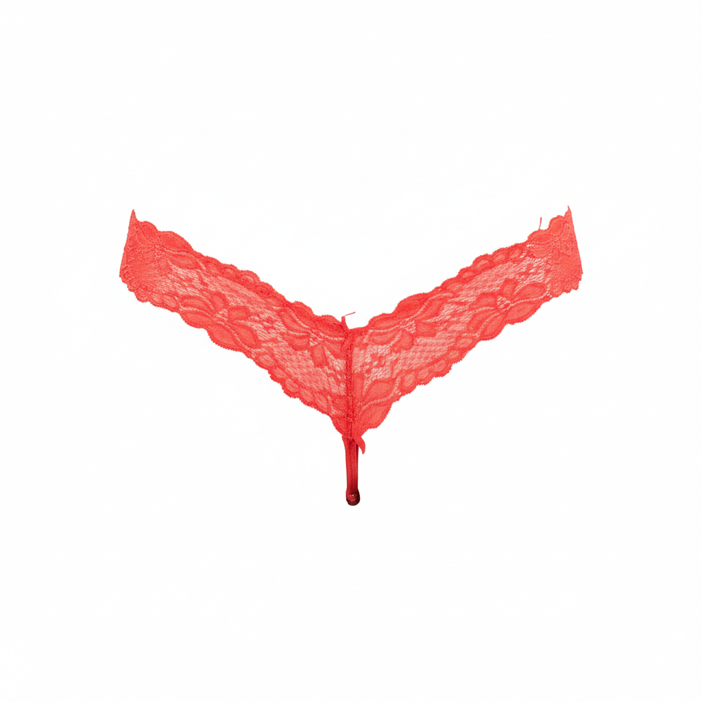 Tanga de encaje con perlas que despierta tu sensualidad más exquisita