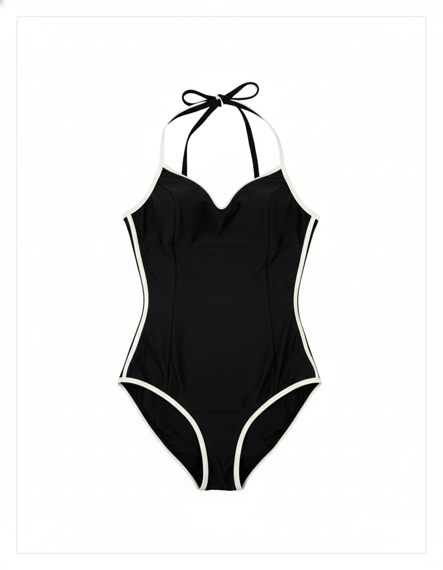 Monobikini con escote corazón que estiliza tu silueta con elegancia atemporal