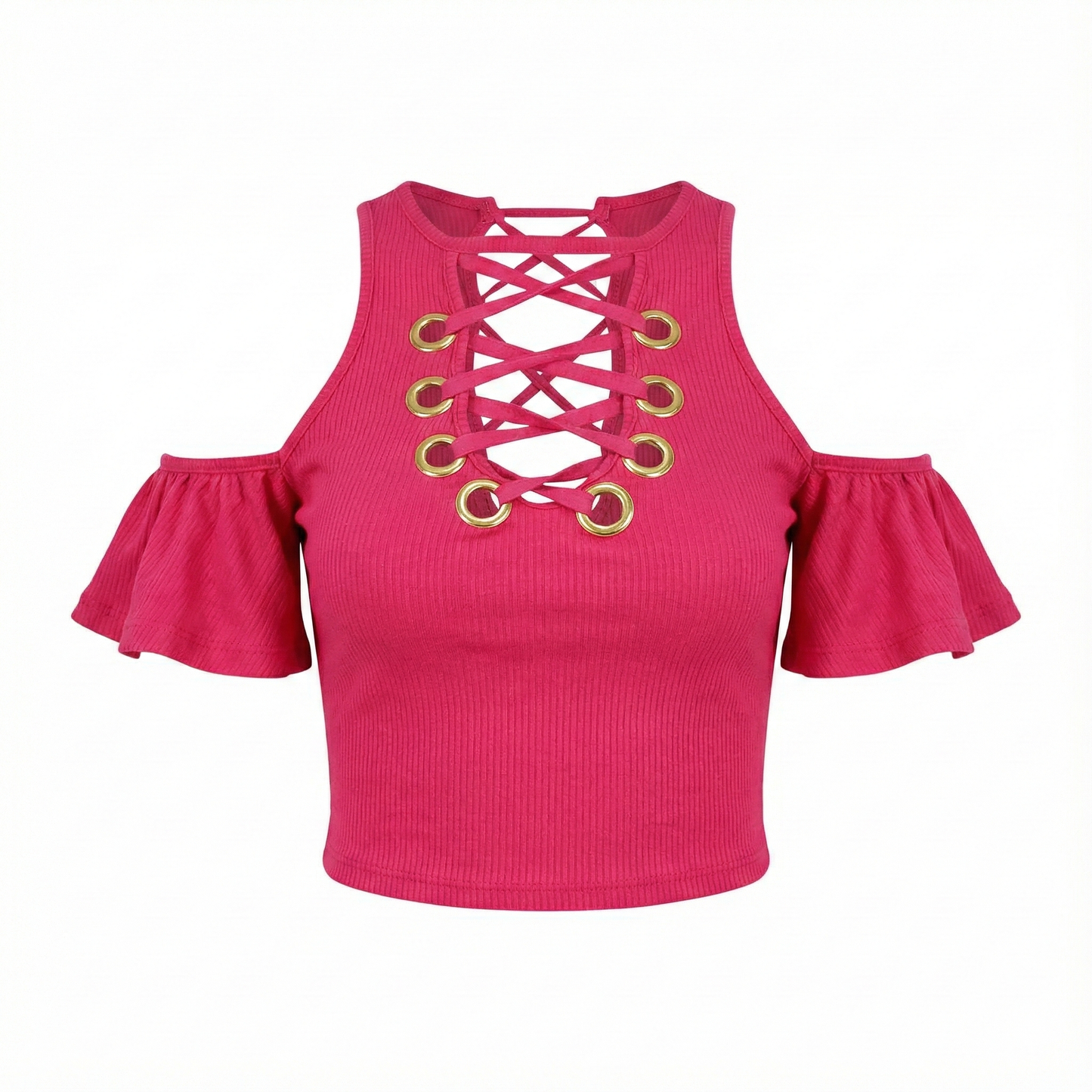 Blusa corta con hombros descubiertos que resalta tu personalidad