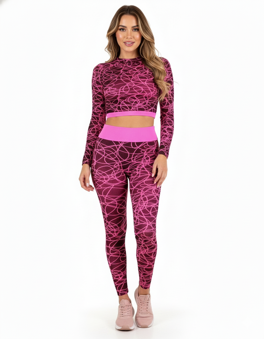 Conjunto deportivo largo con control que realza y estiliza tu silueta