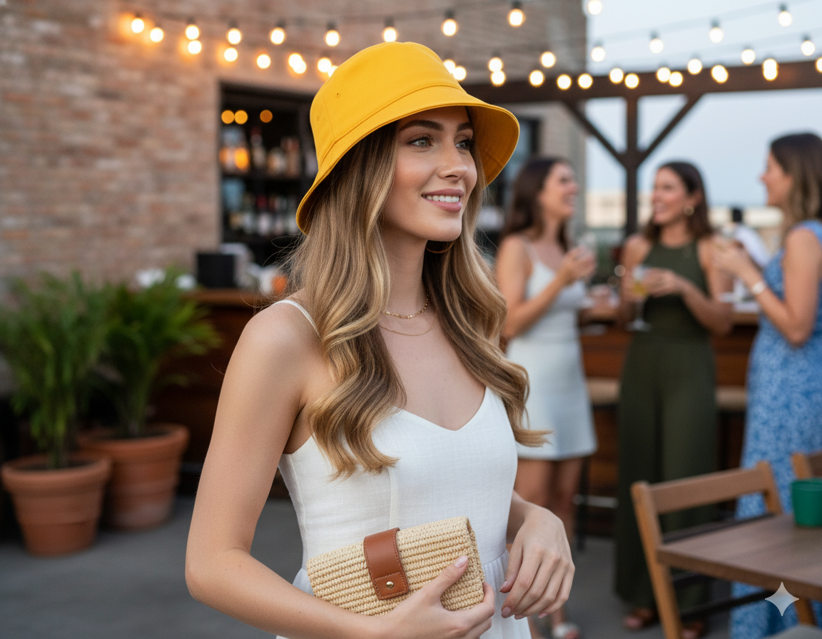 Sombrero bucket que ilumina tu look con frescura y actitud